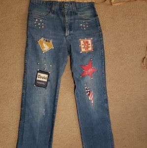 Patchwork vintage jeans